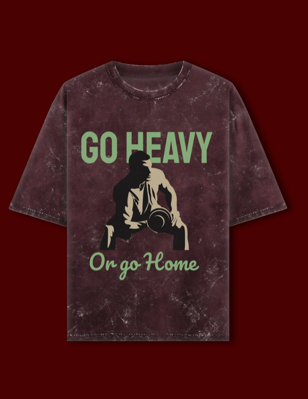 GYM Acid Washed Oversized Tee